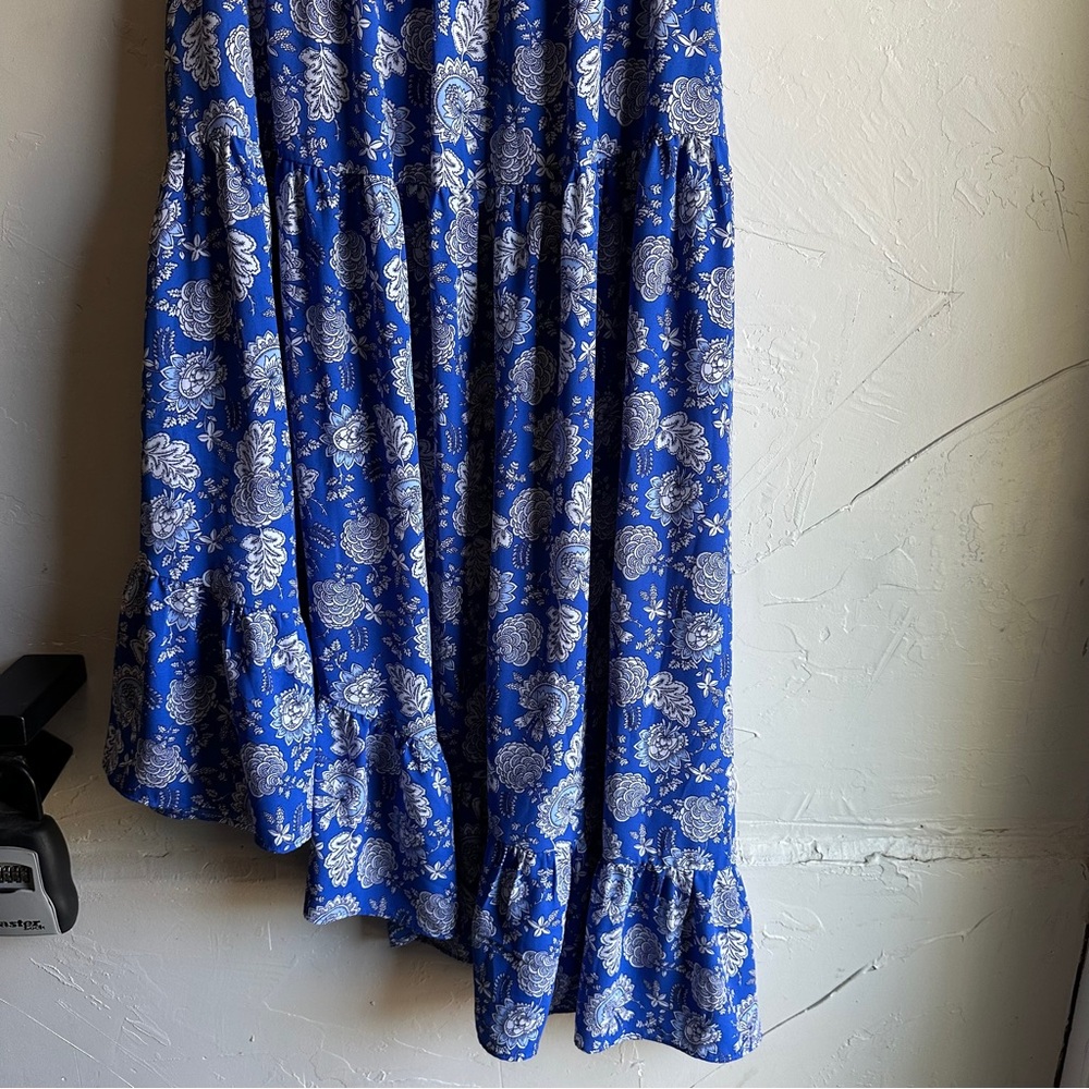 NWT Vince Camuto Asymmetric Tiered Batik Skirt In… - image 6